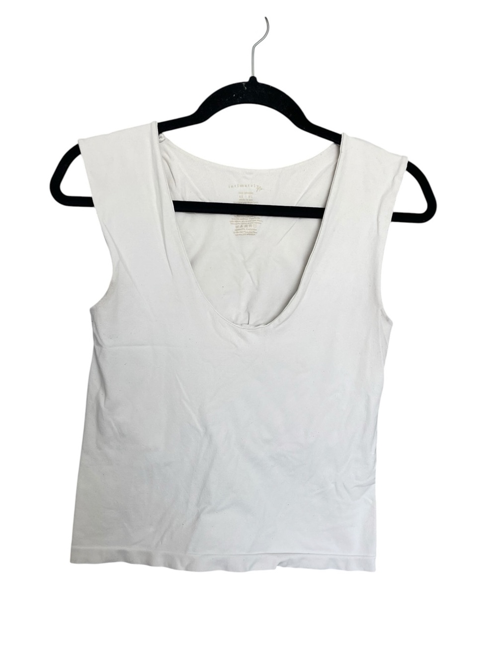 Free People White Scoop Neck Tank Top